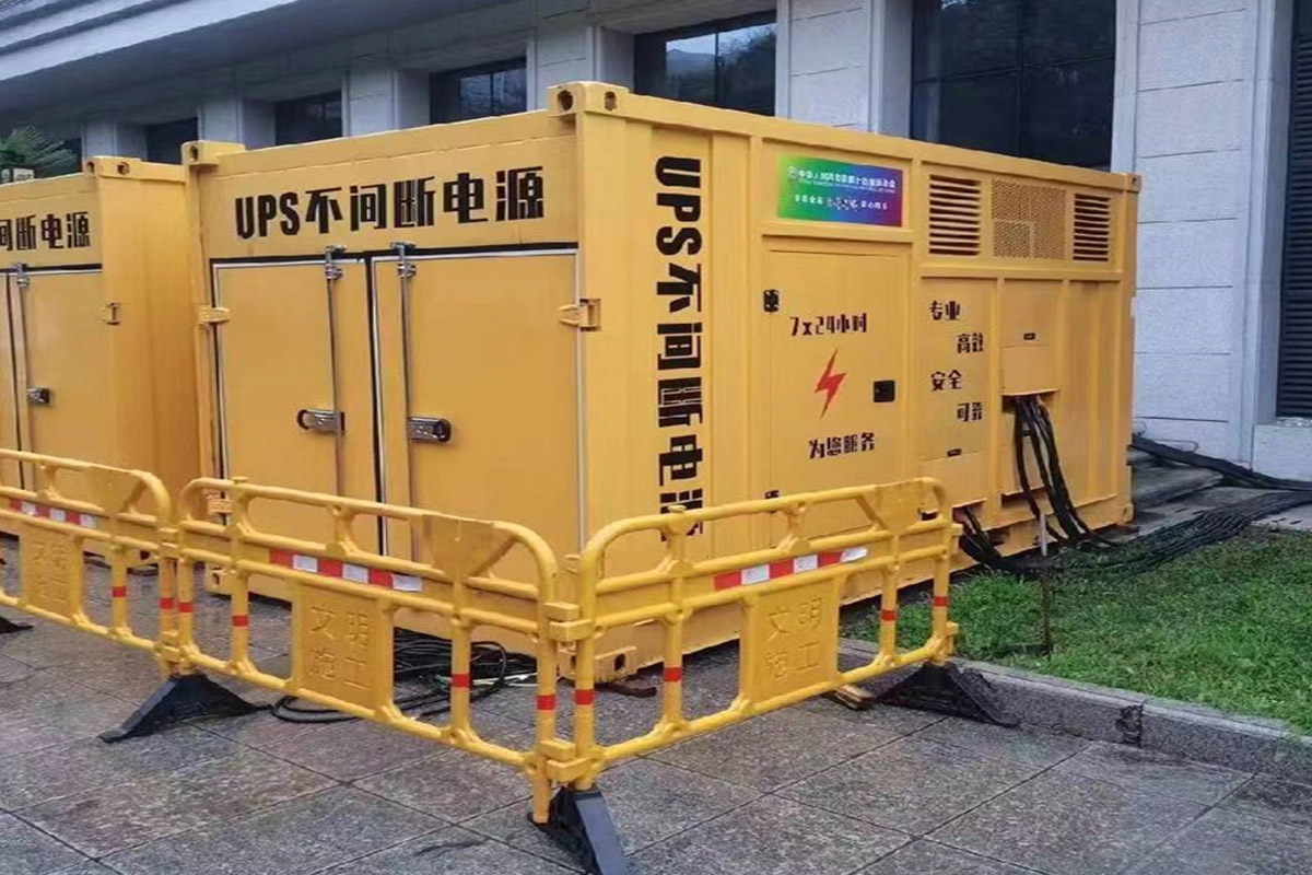 武威发电机租赁施工现场
