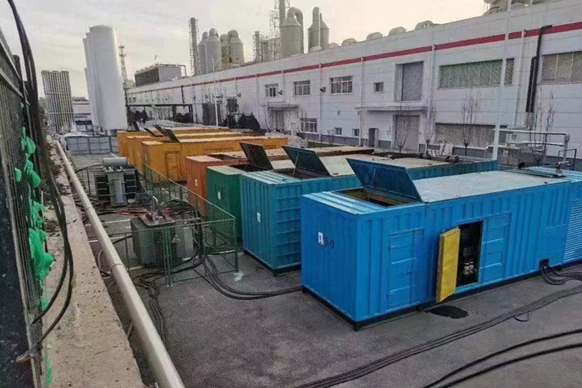 武威发电机租赁施工现场